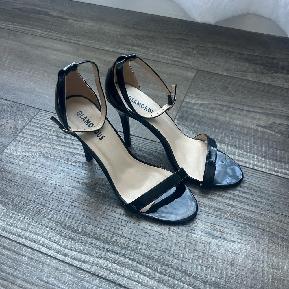 Glamorous Black Patent Heels